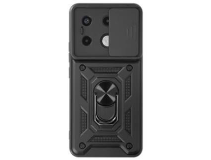 Capa Anéis Note Proteção Contra Choques Tampa para Xiaomi Xiaomi Redmi Note 13 Pro MAYAXESS Acrílico Preto