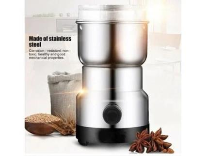 Moedor elétrico de grãos de café e ervas, moedor misturador de aço inoxidável (reino unido 220v)-lat DILWE