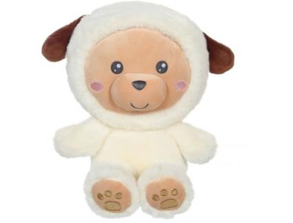 Brinquedo de pelúcia para cães com capuz - GIPSY TOYS - Creme, 24 cm