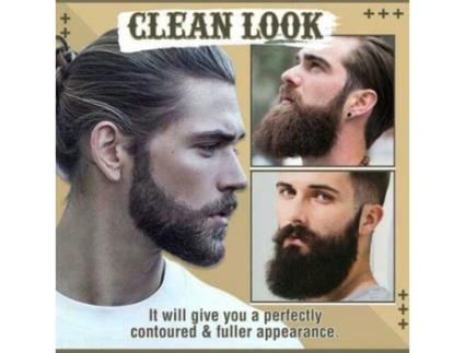 YF13212 - Kit de recarga de lápis de barba 2 em 1 masculino, ponta de quatro pontas, à prova dágua, à prova de suor, preto YWEI