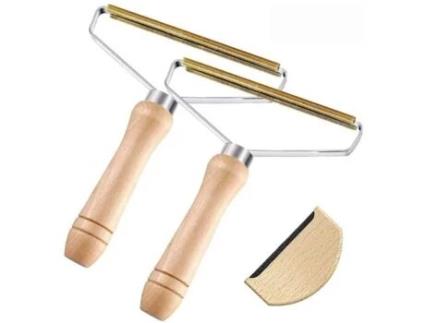 Kit de barbeador anti pilling, 1 pacote de pente e 2 pacotes de combinação manual de escova removedora de pelos para suéter, ferramenta de remoção de