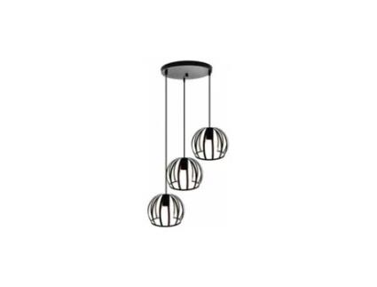 Lustre industrial em metal, 3 luminárias, moderno, para sala de jantar