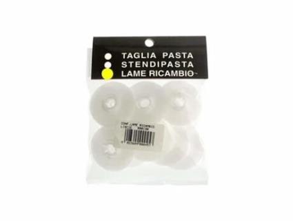 Conjunto de acessórios de cozinha central Elettro - ART.139 - Lâminas de reposição lisas para tagliafacile, Derlin, Branco, 12 unidades
