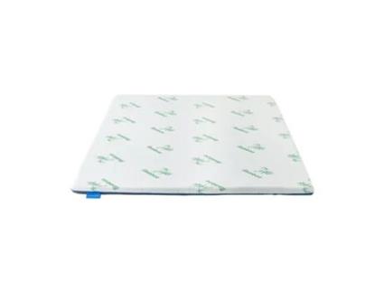 Sobre-Colchão de Espuma Memória Coolgel Carvão Chá Antiderrapante Premium SCARNATTI Branco (90x200cm)