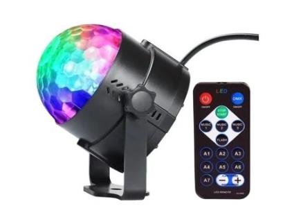 Lâmpada de palco, luz noturna mostra led controle remoto bola de espelho innoolight iluminação de discoteca dj spot controle de som noturno MOONMINI