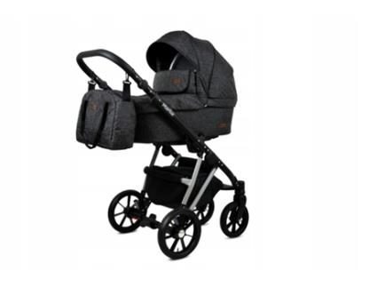 Carrinho de Bebé Multifuncional BABYLUX MARLUX 3 Em 1 -Onyx Silver Frame - Ajustável e dobrável Construção leve em alumínio - Acessórios