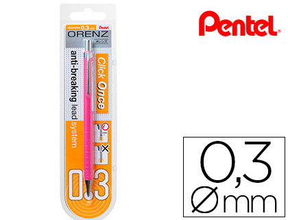 Lapiseira Pentel Orenz 03 mm -Rosa-Em Blister de 1 Unidade