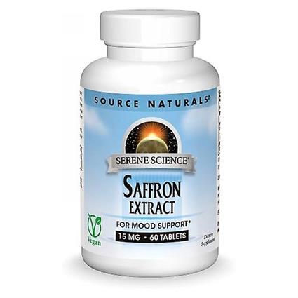 Source Naturals Fonte Naturals Sereno Ciência Extrato de Açafrão, 15mg 60 Abas (Pacote de 1)