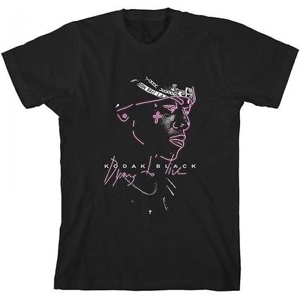Kodak Black Kodak Preto Unissex Adulto Contorno Algodão Neon T-Shirt L