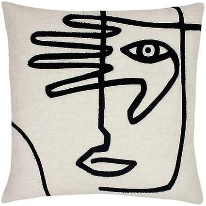 Capa da almofada facial furn Branco/preto One Size
