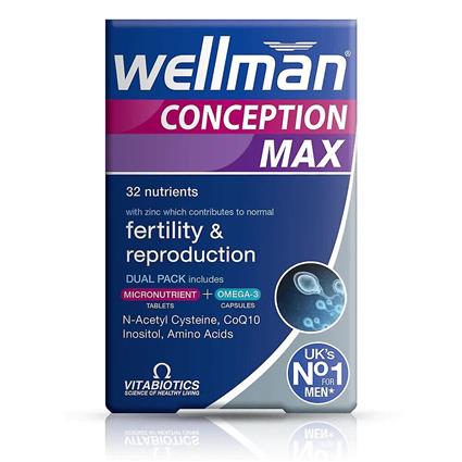 Vitabiotics Wellman Conception Max Cápsulas e Comprimidos, 84 total