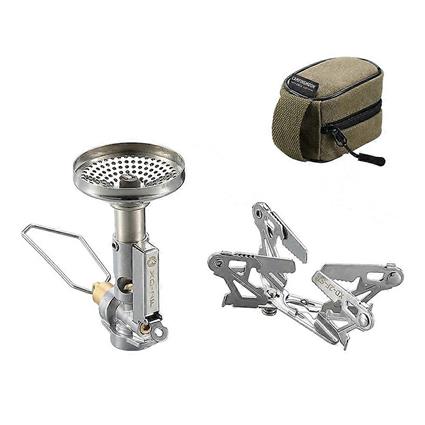 CAMPINGMOON Forno de acampamento ao ar livre tipo Split Forno de gases separados Fornos Caminhadas Montanhismo Fogão Prata XD 2F