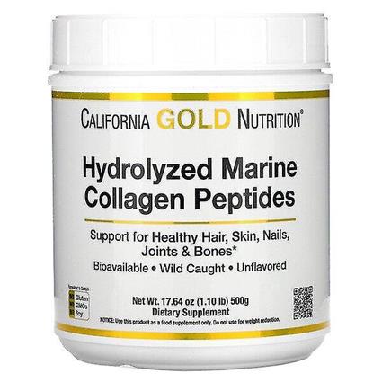 California Gold Nutrition, Peptídeos de colágeno marinho hidrolisado, sem sabor, 17,64 onças (500 g)