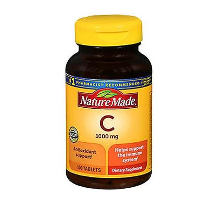 Nature Made Vitamina C, 1000mg, 100 Tabs (Pacote de 1)