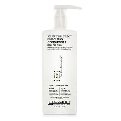 Giovanni Cosmetics Tea Tree Triple Treat Condicionador Revigorante, 24 Fl Oz (Pacote de 1)