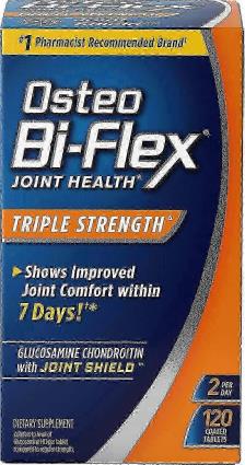 Osteo Bi-flex saúde das articulações, resistência tripla, revestido de cápsulas, Ea 120