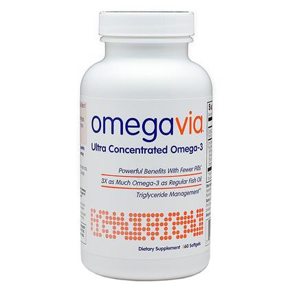 OmegaVia, Omega-3 Ultra Concentrado, 60 Cápsulas gelatinosas