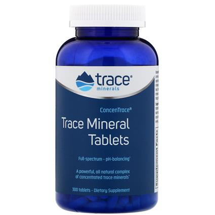 Trace Minerals Research, ConcenTrace, Comprimidos de Minerais Traços, 300 Comprimidos