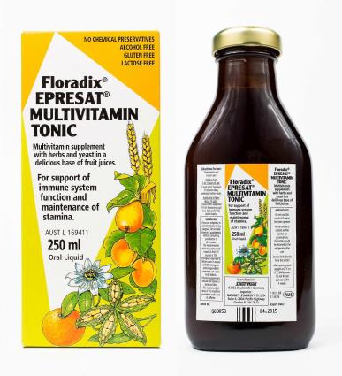 Floradix, Epresat líquido polivitamínico, 250ml