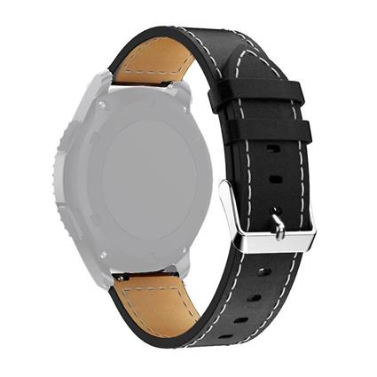 SKALO Pulseira de couro para Xiaomi Watch S1 / S1 Active Preto