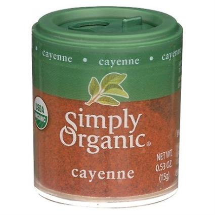 Simply Organic Simplesmente Orgânico Mini Cayanne Pepper Ground, 0,53 Oz (Caixa de 6) (Pacote de 1)