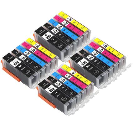 Go Inks 4 Conjunto de 5 cartuchos de tinta para substituir Canon PGI-570 & CLI-571 Compatível/não-OEM de Tintas Go (20 tintas) Preto/Ciano/Magenta