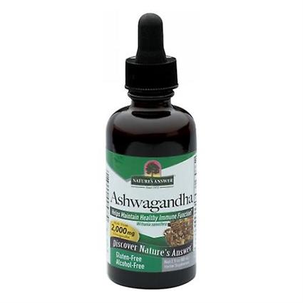 Nature's Answer Resposta da Natureza Ashwaganda, LIVRE DE ÁLCOOL, 2 OZ (Pacote de 1)