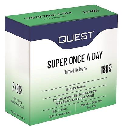 Quest Vitamins Quest vitaminas super uma vez por dia (Twin Pack 2X90) Tabs 180 (P606356)