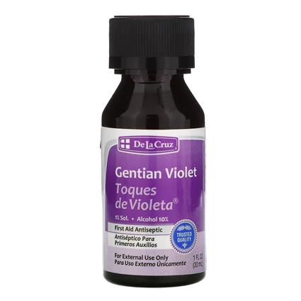 De La Cruz, Violeta de Genciana, Antisséptico de Primeiros Socorros, 1 fl oz (30 ml)