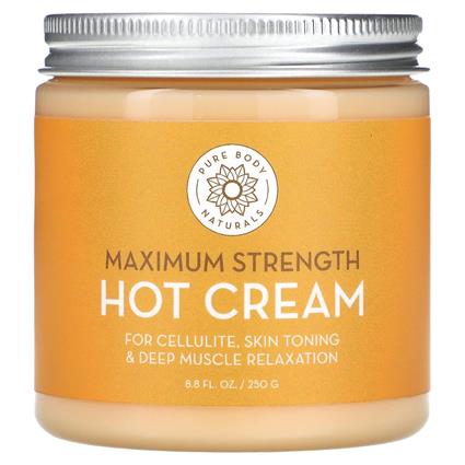 Pure Body Naturals, Creme Quente de Força Máxima, 8,8 fl oz (250 g)