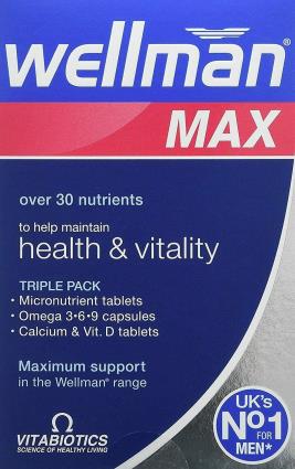 Vitabiotics Cápsulas e Comprimidos Wellman Max Vitabitics, 84 no total