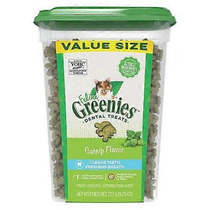 Greenies Feline Natural Dental Treats Catnip Flavor, 9.75 oz (Pacote de 1)