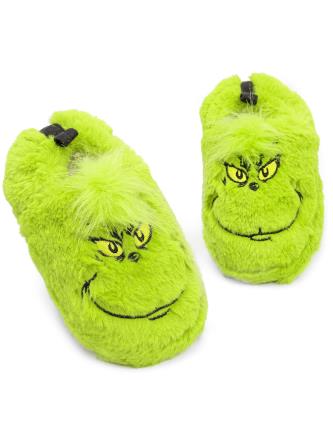 The Grinch Os meninos Grinch escorregam em chinelos Loafer Verde O Grinch 12-13 UK Child
