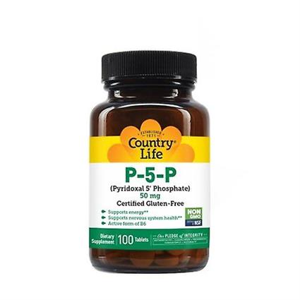 Country Life Vida no Campo P-5-P Piridoxal 5 Fosfato, 50 mgs, 100 abas (Pacote de 1)
