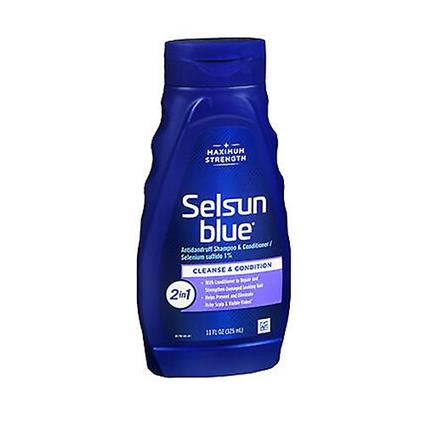 Selsun Blue Selsun Azul 2-Em-1 Shampoo de Caspa de Força Máxima, 11 oz (Pacote de 1)