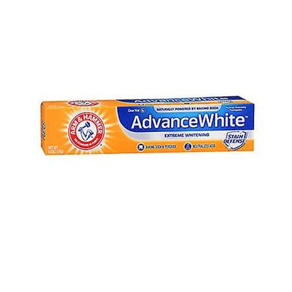 Pasta de dente de flúor branco Arm & Hammer Advance, Bicarbonato de sódio e peróxido 6 oz (Pacote de 1)