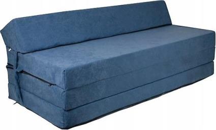 Viking Choice Colchão dobrável com travesseiro - Tampa lavável - 200cm x 120cm x 10cm - Marinha Azul-marinho Opvouwbaar matras met opbergta