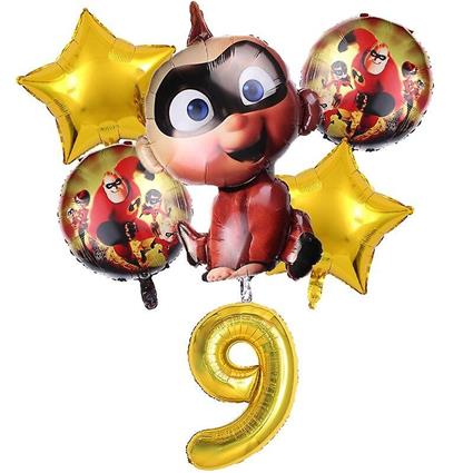 HSEXCEL 6 Pcs Incríveis 2 Balão 32 polegadas Número Superman Festa Balões de Hélio Infláveis Decoração de Festa de Aniversário Crianças Ballon Glob...
