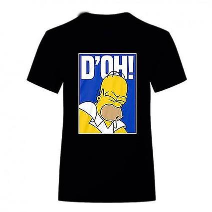 Camiseta Unissex Adulto D'oh dos Simpsons Preto L