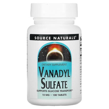 Source Naturals Fonte Naturals, Sulfato de Vanadilo, 10 mg, 100 Comprimidos