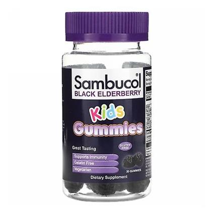 Sambucol Black Elderberry Kids Gummies,0 ,30 Gummies (Pacote de 1)