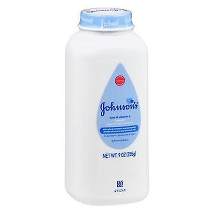Johnson & Johnson Pó de Bebê Johnson's Aloe e Vitamina E, 9 oz (Pacote de 1)