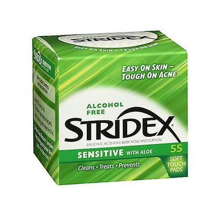Stridex Almofadas de medicação Stri-Dex Daily Care Acne, Pele Sensível 55 cada (Pacote de 1)