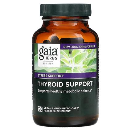 Gaia Herbs, Suporte da Tireoide, 120 Phyto-Caps Líquidos Veganos