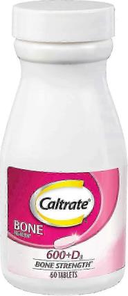 Caltrate Caltarato de cálcio e vitamina D3, Força óssea, Comprimidos, 60 Ea
