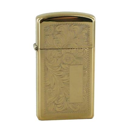 Zippo Modelo Mais Leve 1652B Slim Brass Venetian