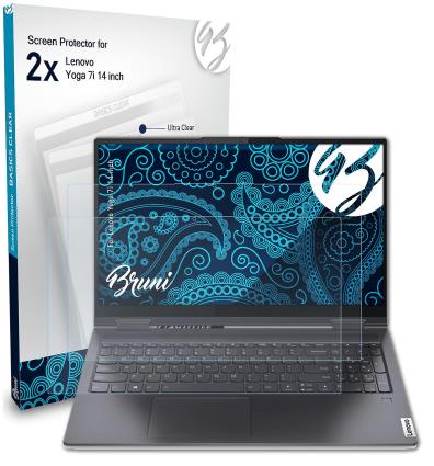 Bruni 2x filme protetor compatível com filme Lenovo Yoga 7i 14 polegadas Claro Lenovo Yoga 7i (14 inch)