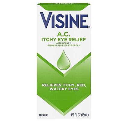 Colírio Adstringente para Alívio de Olhos Vermelhos Visine A.c. Itchy Eye, 0.5 Fl. Oz
