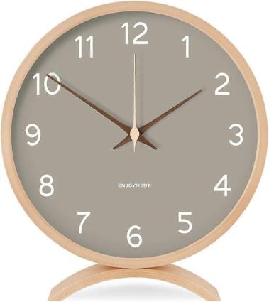 Heyone Relógio de Mesa - Silencioso e Não-Tique-taque 8in Relógio de Mesa de Madeira Perfeito para Sala de Estar Escritório Decoração de Quarto