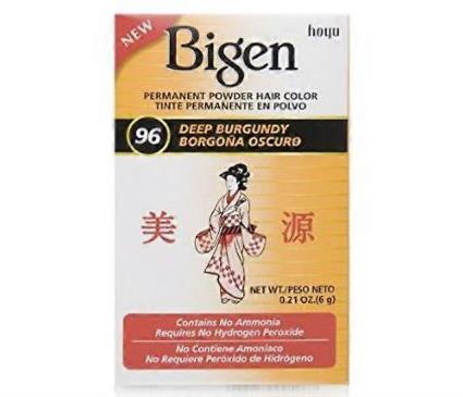 Bigen Tinta de Cabelo em Pó Permanente Borgonha Profundo (96) Borgonha profunda cor #96